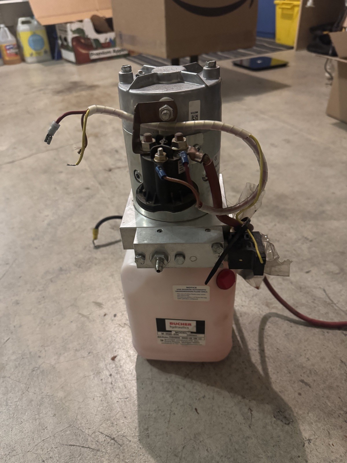 Bucher Hydraulics DC Power Unit 12 Volt Motor AMJ 4853 Part No. 50020500811120