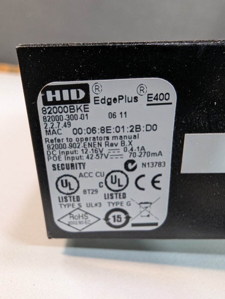 HID® EDGE™ EDGEPlus Solo ES400 82000BKE IP-based Controller