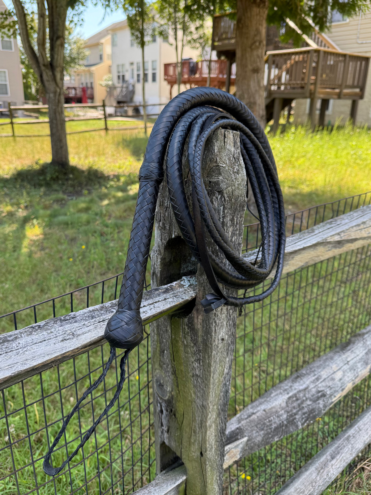 Kangaroo Hide Leather Bullwhip Braided Design Indiana Jones Style Whip 6 to 14ft