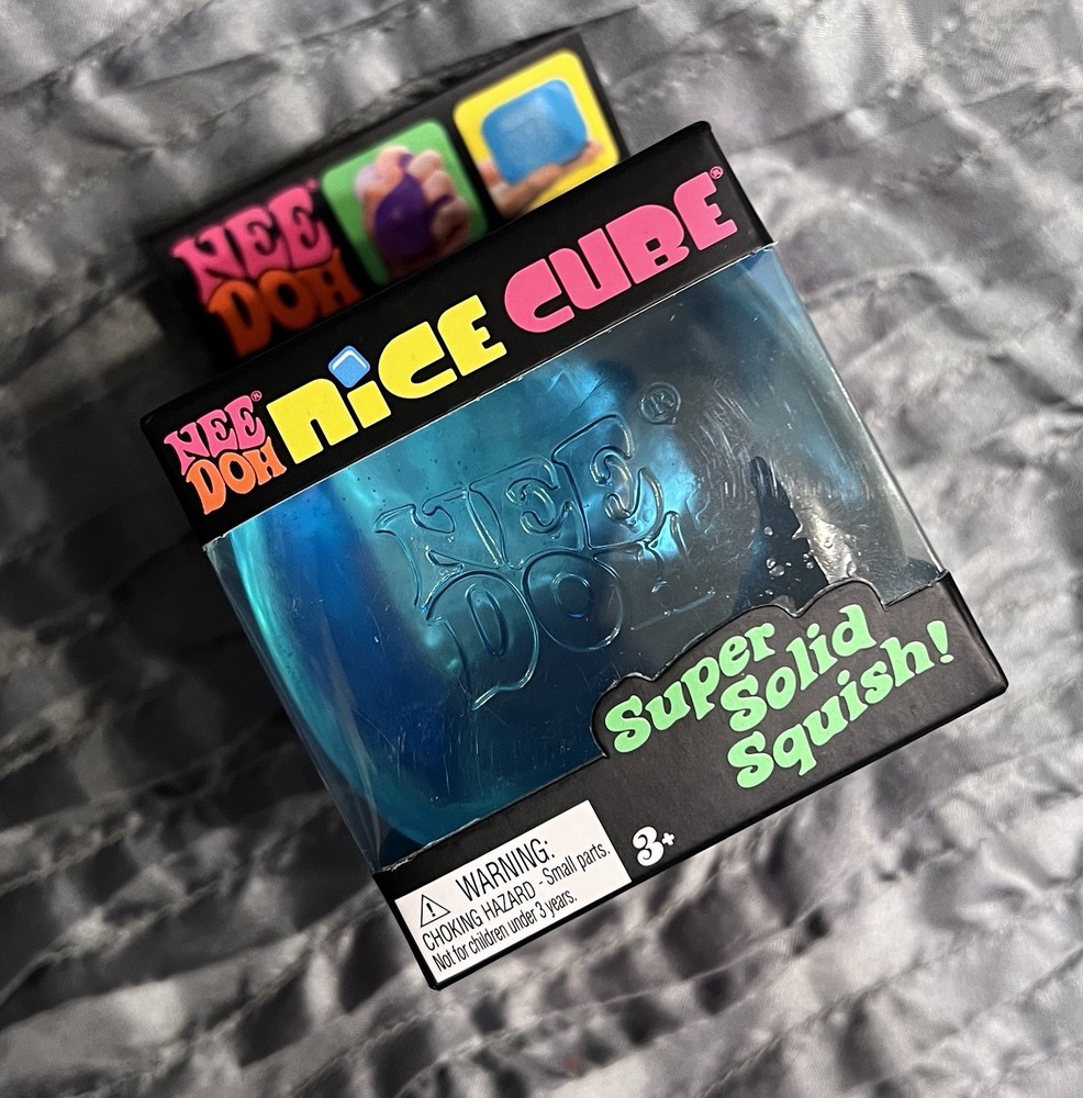 Nee Doh Nice Cube - Super Solid Squish! - (Blue Only) New!