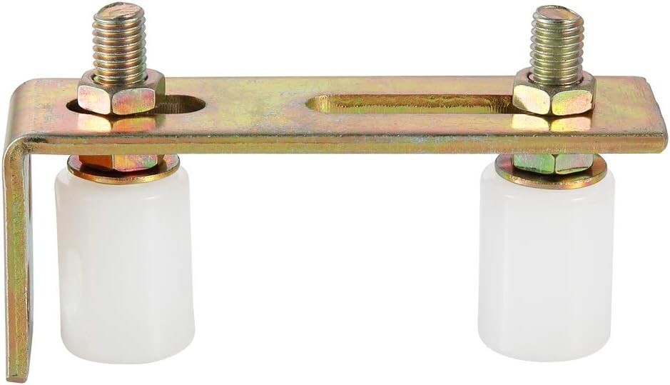Slide Gate Guide Roller with L Post Bracket Nylon Dual Rollers for Sliding Gates