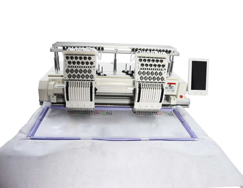 2-head Automatic Computerized Embroidery Machine W/ LCD Touch Screen 12 Needles