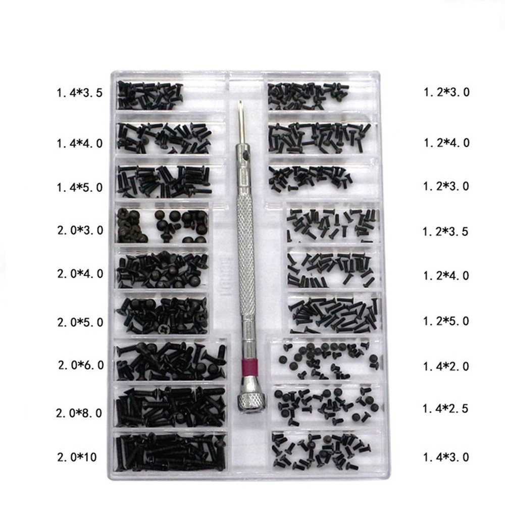 18 Kinds Miniature Screw Machine Model Kit Components Tiny Screws Assortment