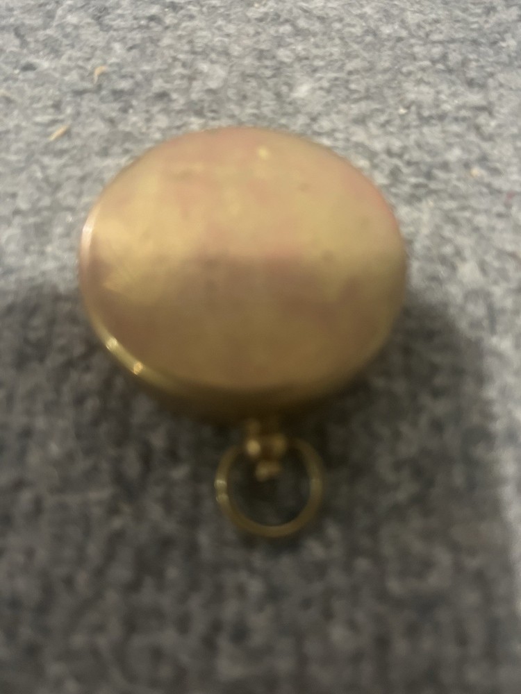 Flip Top Polished Brass Pocket Compass