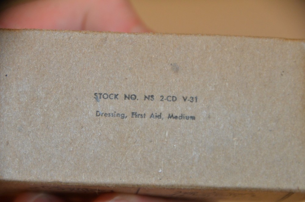 WWII U.S. ARMY STOCK NO. NS2-CD-V-31 MEDIUM FIRST AID DRESSING, STILL SEALED (3)