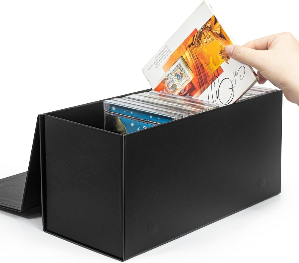 CD Storage Rack Box Holder Disk Case Media Display Space Store Organizer DVD