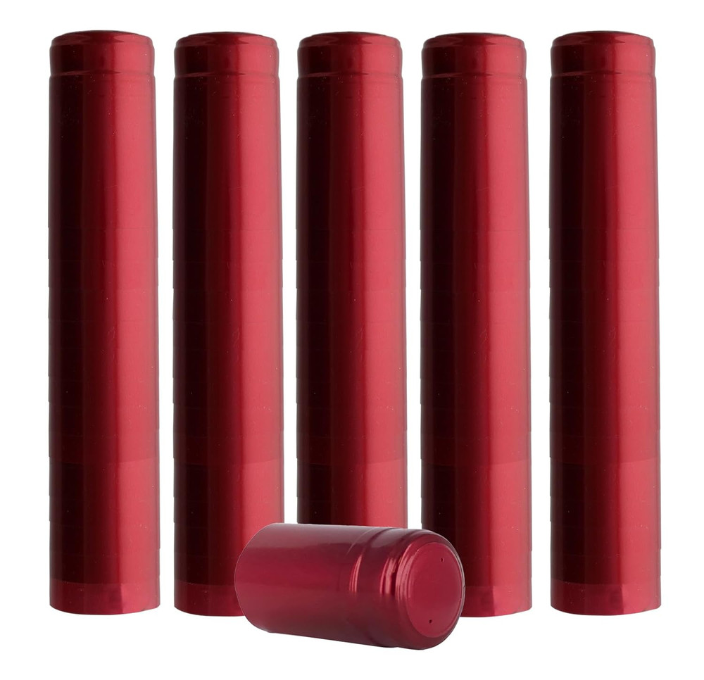 Metallic Ruby Red PVC Shrink Capsules-500 Count