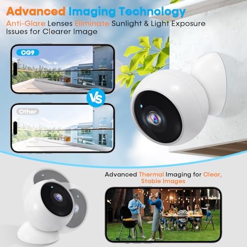 Security Cameras Wireless Outdoor Magnetic - 4-Pack Install 4 Camera System