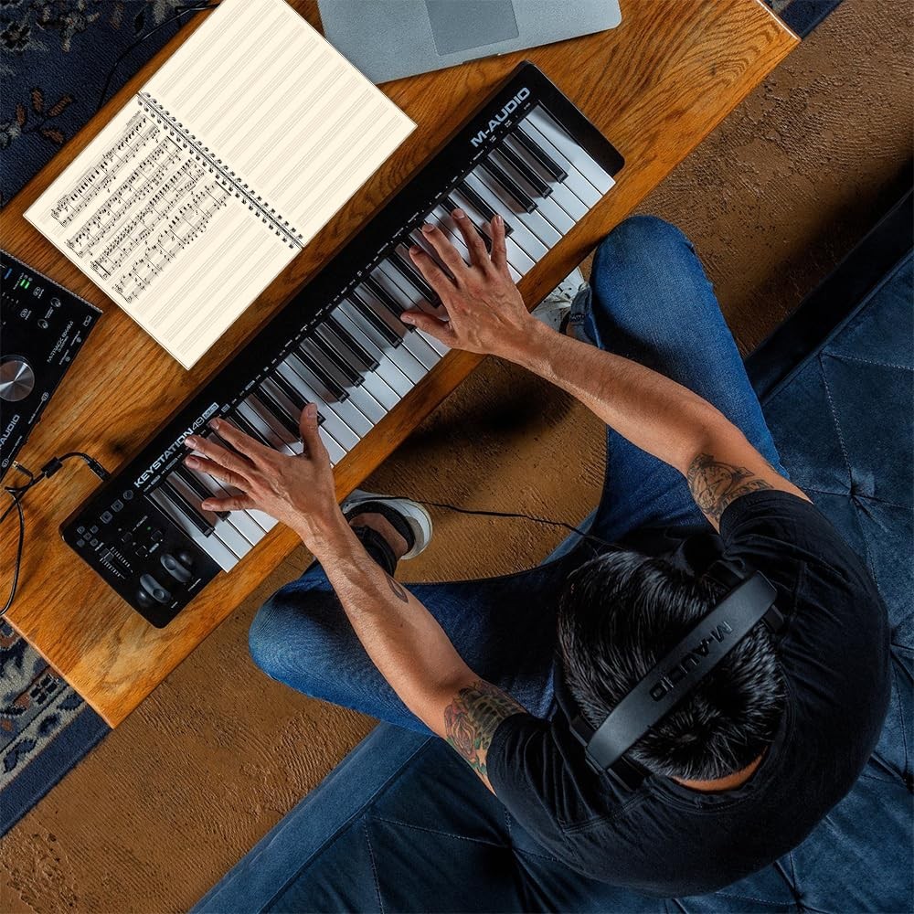 Lyuzecheean Blank Sheet Music Notebook, Composition 1 Pack, Black 1 Pack