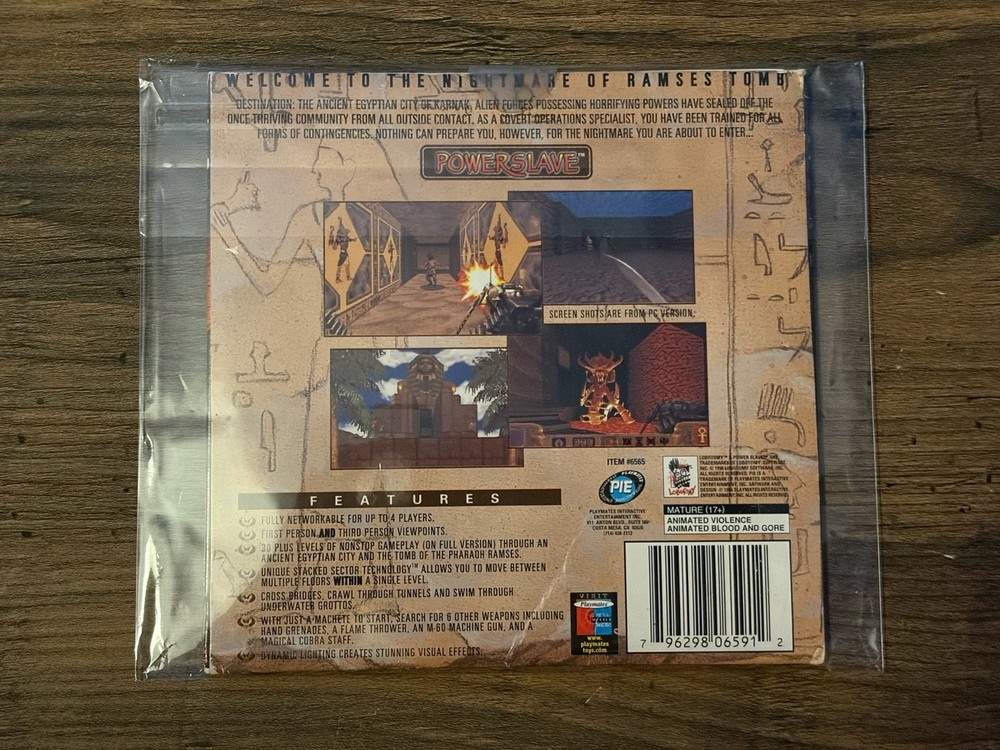 Powerslave PC CDROM-Fully Interactive 4 Level DEMO Egypt Tombs Lobotomy COMPLETE