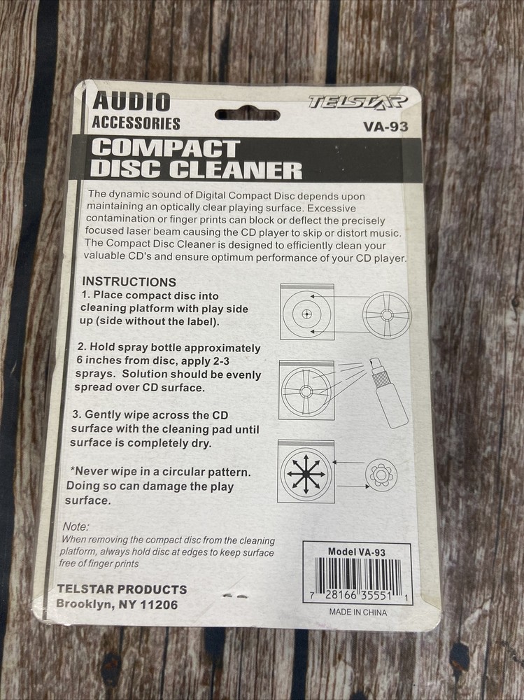 Telstar Compact Disc Cleaner VA-93 Sealed