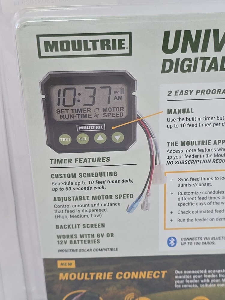 Moultrie Universal Digital Timer III Programmable Feeder Timer Black (MFA-15095)