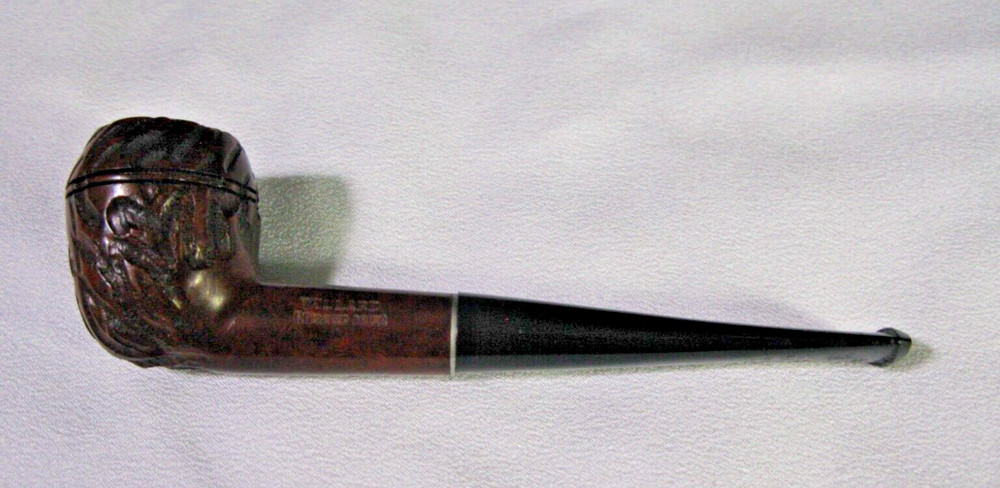 Willard Rusticated Imported Briar Estate Pipe Straight Apple w/Silver Ring - EUC