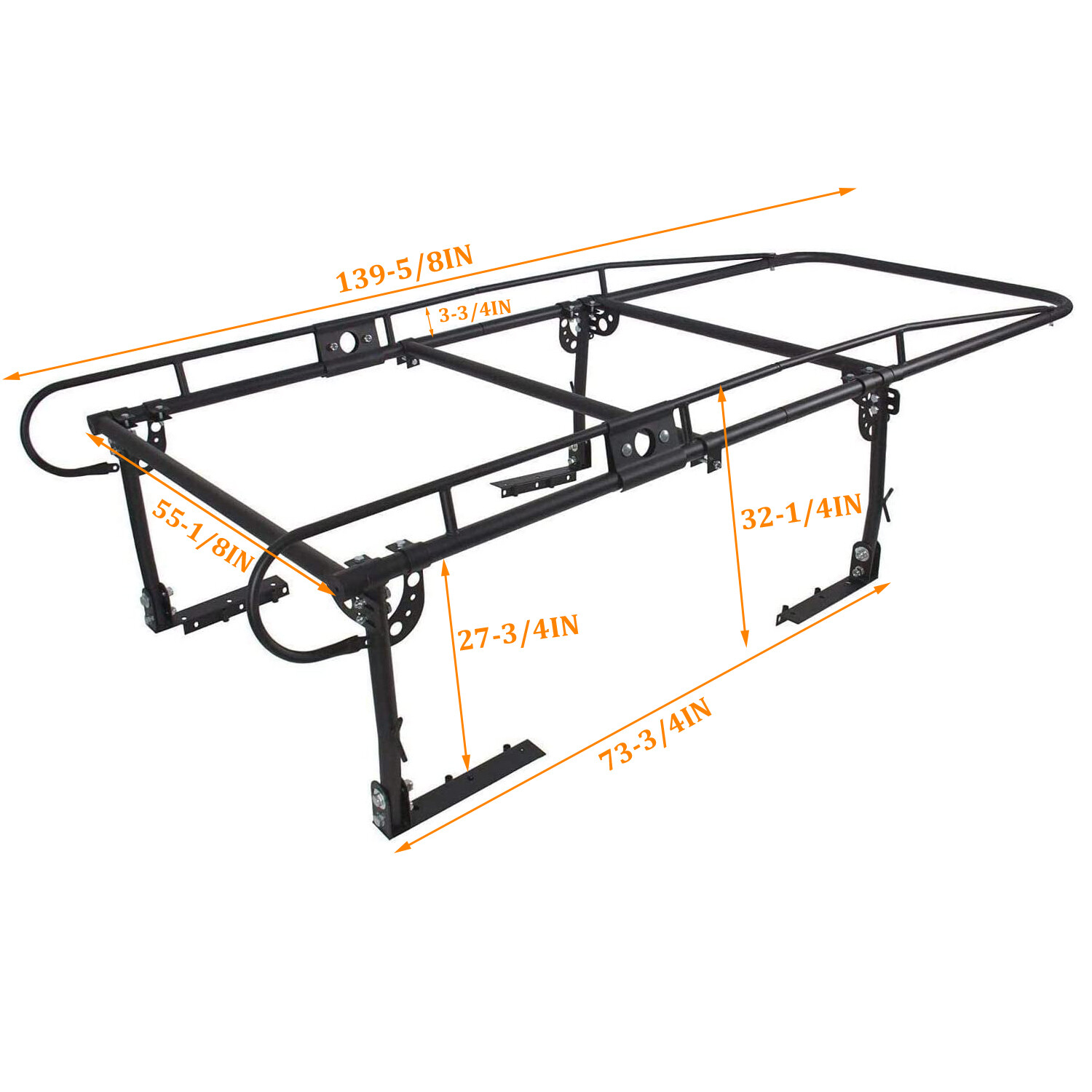 Adjustable Full Size Bed Truck Trunk Ladder Rack Pick Up Lumber Kayak Utility