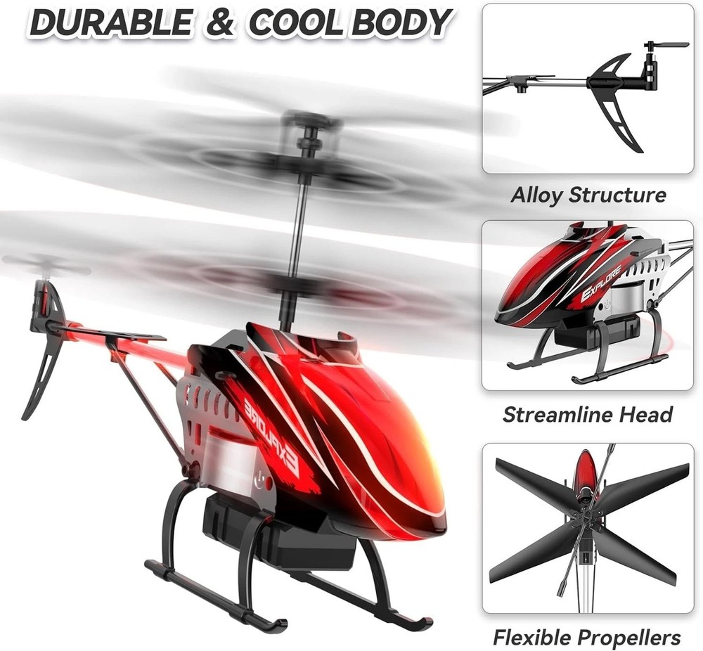 Stunning LED Remote Control Helicopter with 30 Mins Flight & Easy Controls