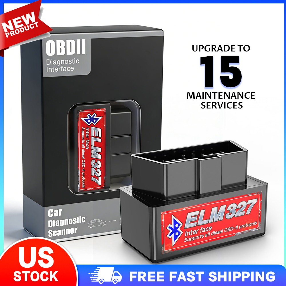 ELM327 OBD2 Code Reader Upgraded 5.1 Bluetooth Mode For diesel vehicles 12V-24V