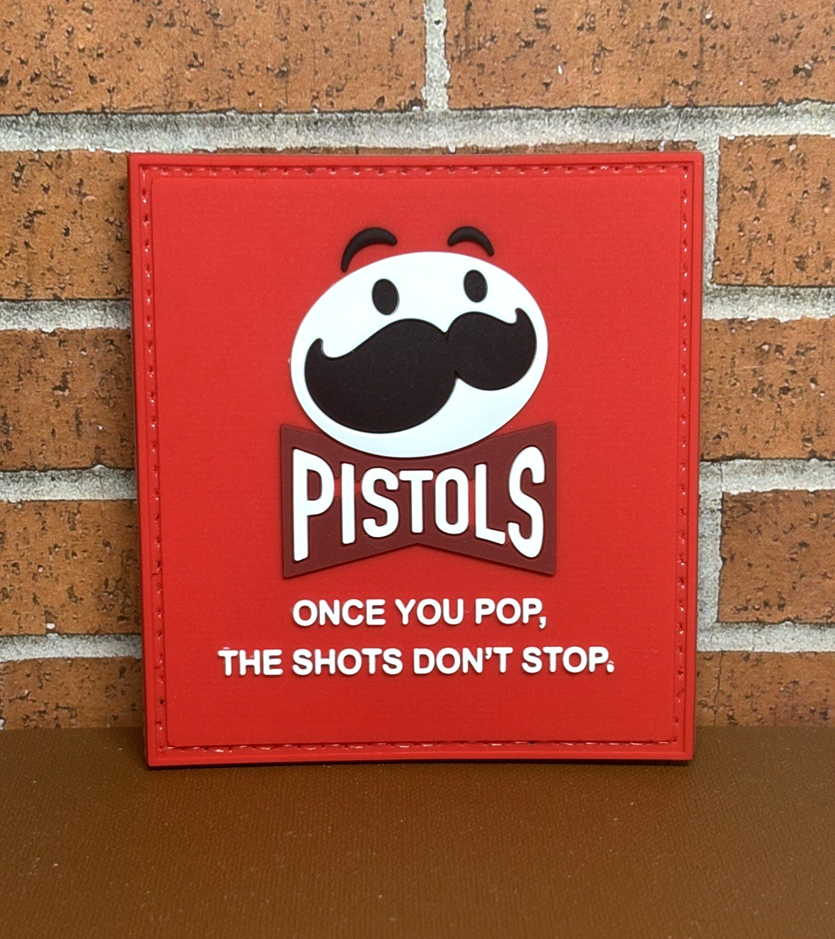 Tactical PVC Patch, Morale Pistols Gun, Hook Backed Military Funny Meme Patch