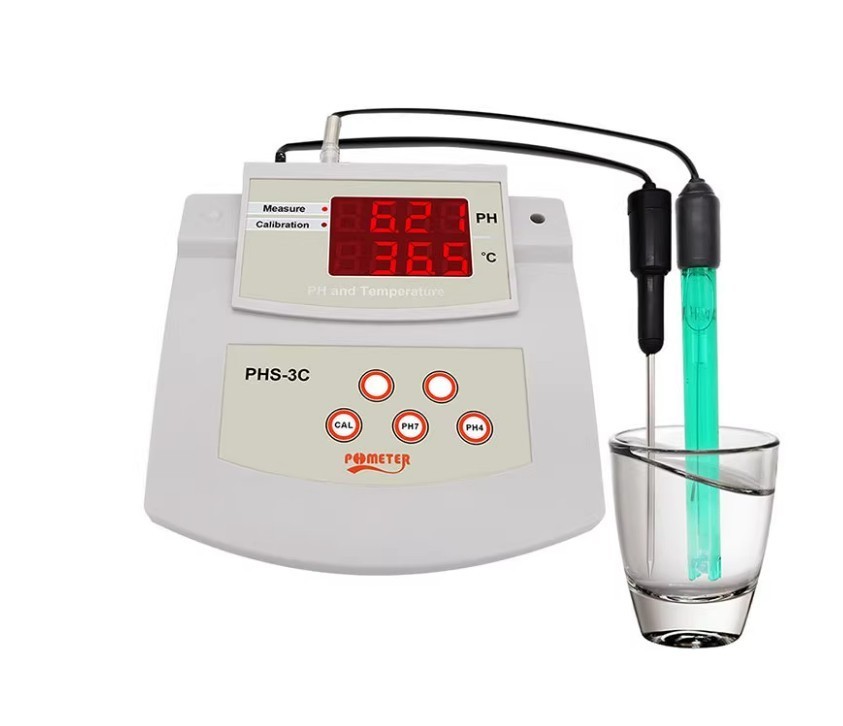 PHS-3C Desktop PH Meter Portable Compact Acidity Alkalinity Tester Lab Tool