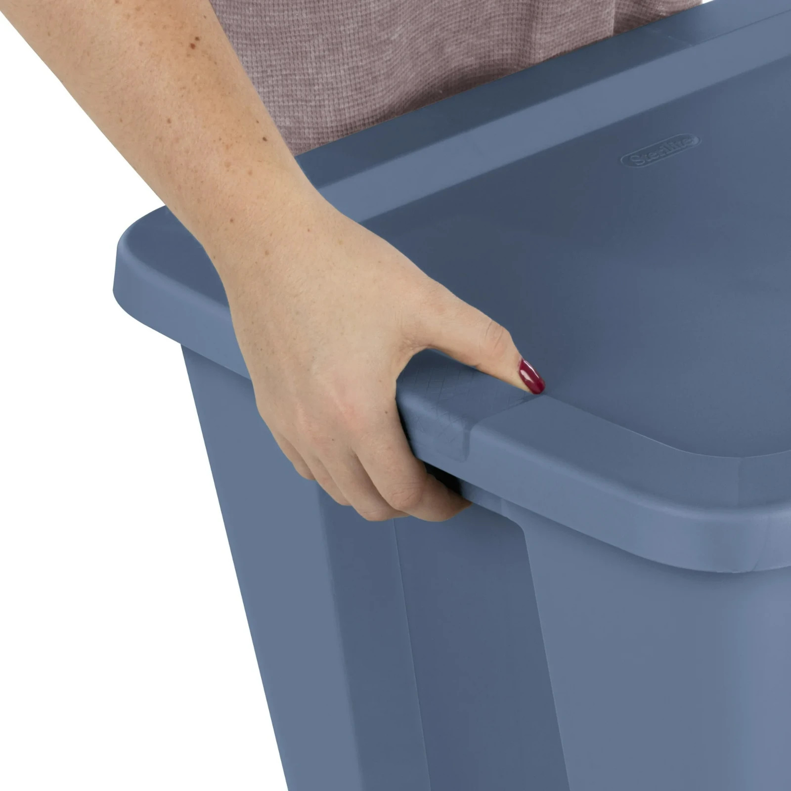 Sterilite 18 Gallon Plastic Storage Tote Bin with Snap-on Lid