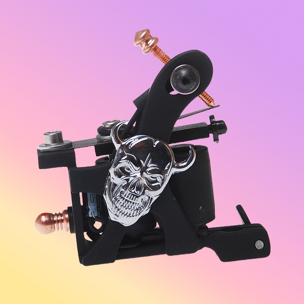 Coil Tattoo Machine Cast Iron Frame for Beginner 10 Wrap Shader 404-D