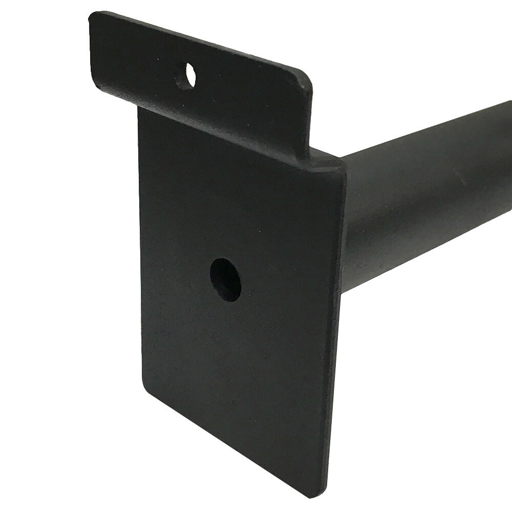 6" Black Slatwall Pipe Straight Faceout Hook Shelf Support Pipe Line Rack - 6PC