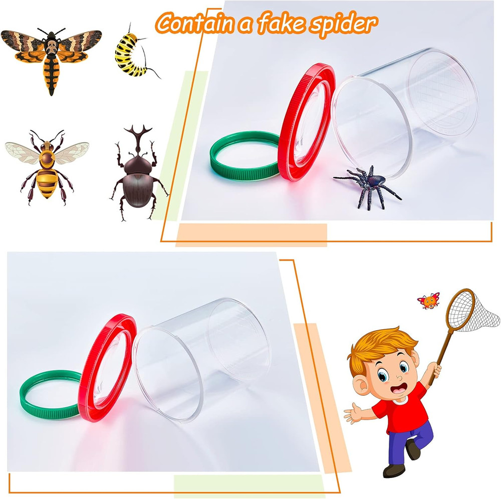 2 Pieces Bug Jars Insect Viewer Catcher Bug Magnifying Insect Cage Container for