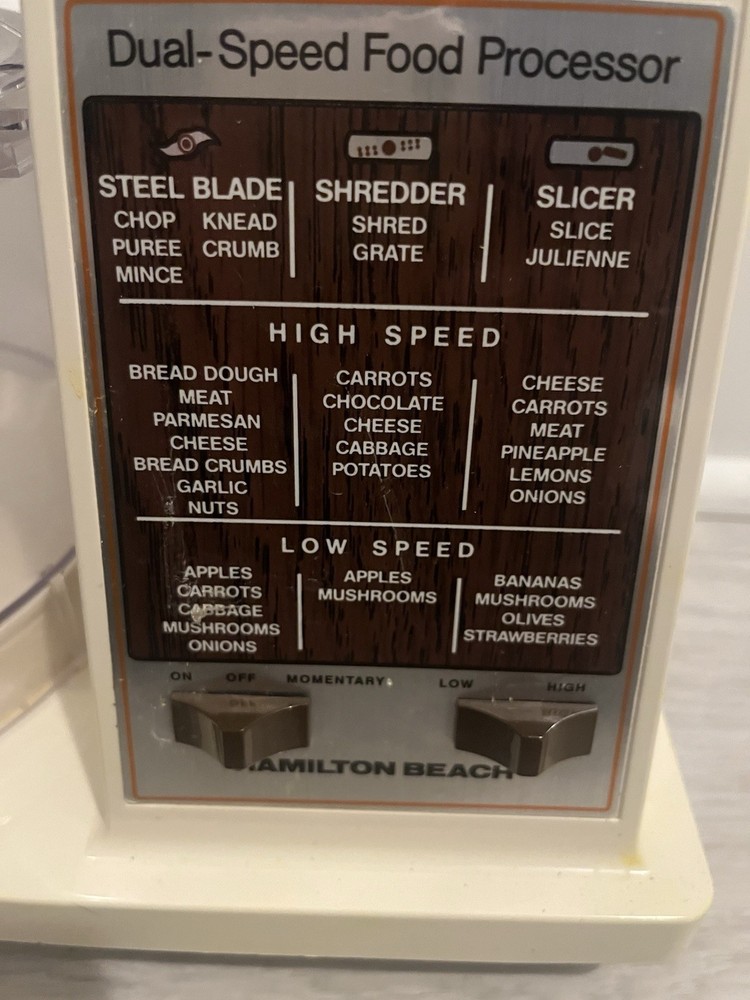 Vintage Hamilton Beach 702AL Food Processor