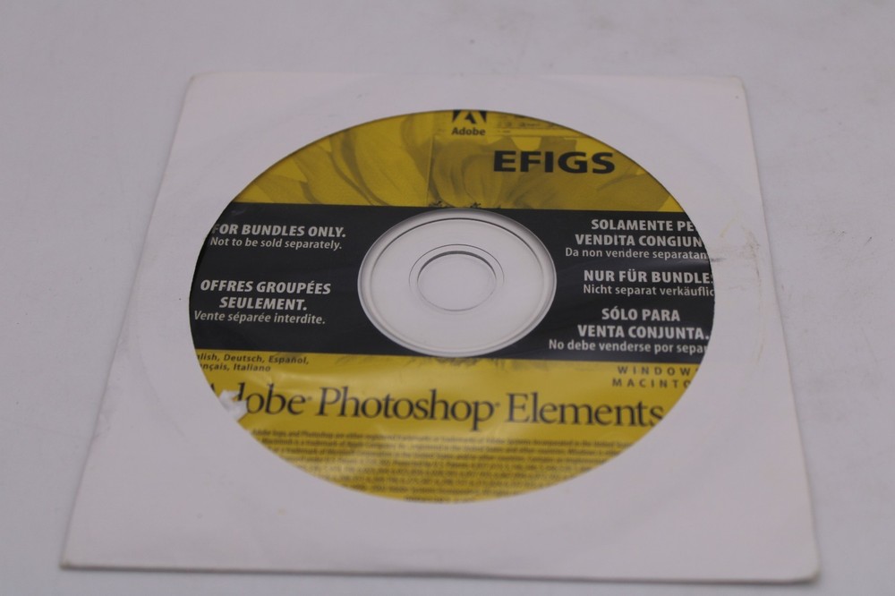 Adobe Photoshop Elements 8 Software Disc wSerial Number Install Key
