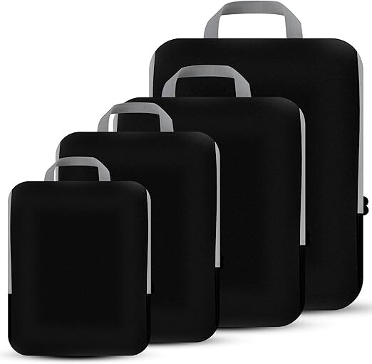 4 Set Compression Packing Cubes Travel