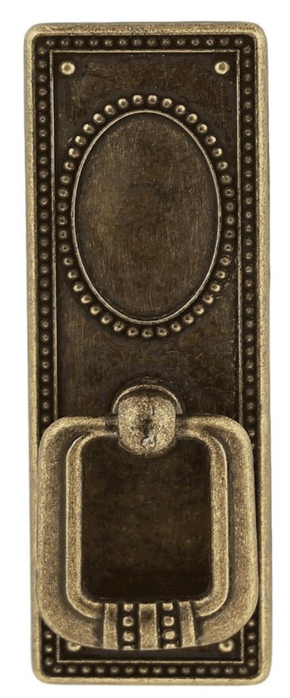 (5 Pack) 3-3/4 inch Vintage Federal Style Vertical Rectangular Drop Pull Antique