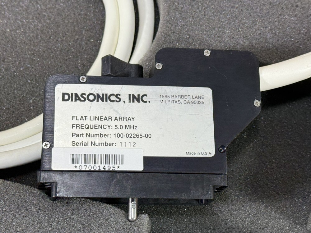 DIASONICS 5.0 MHz Flat Linear Array ~ 100-02265-00