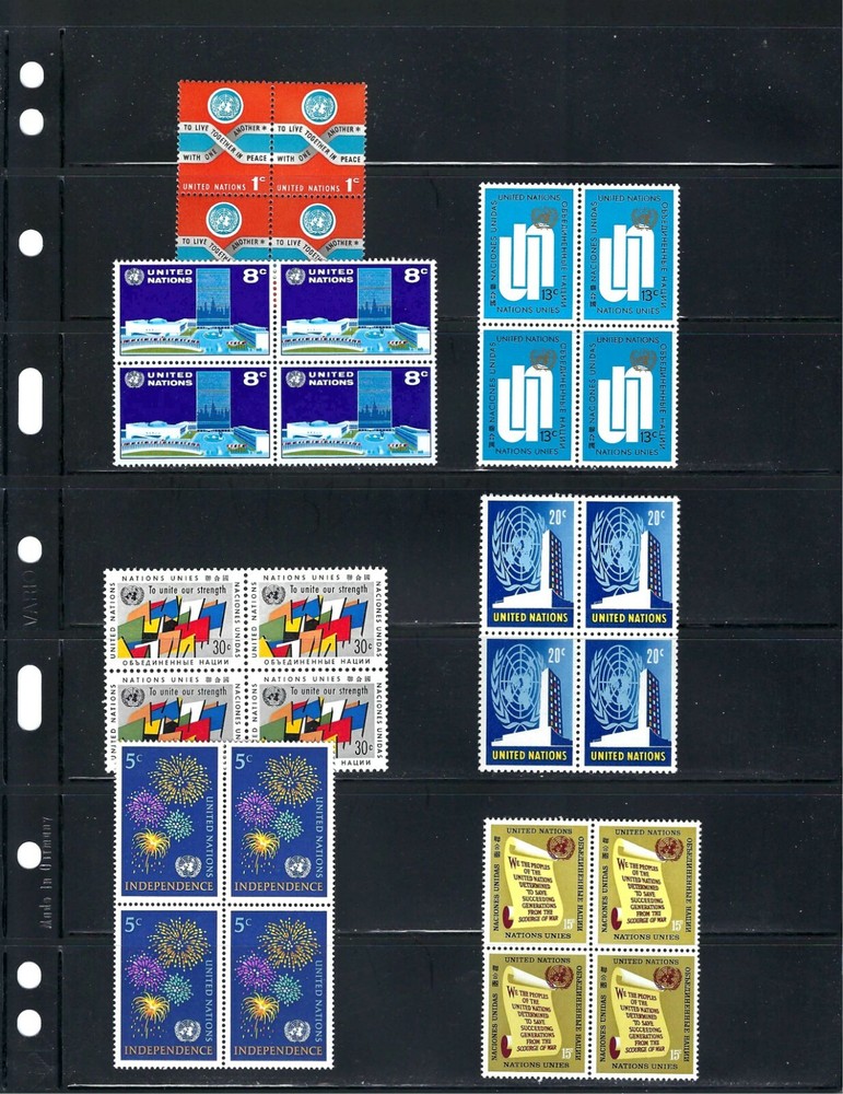 1970's Assorted Blocks of 4 - Mint Never Hinged Condition (1044)