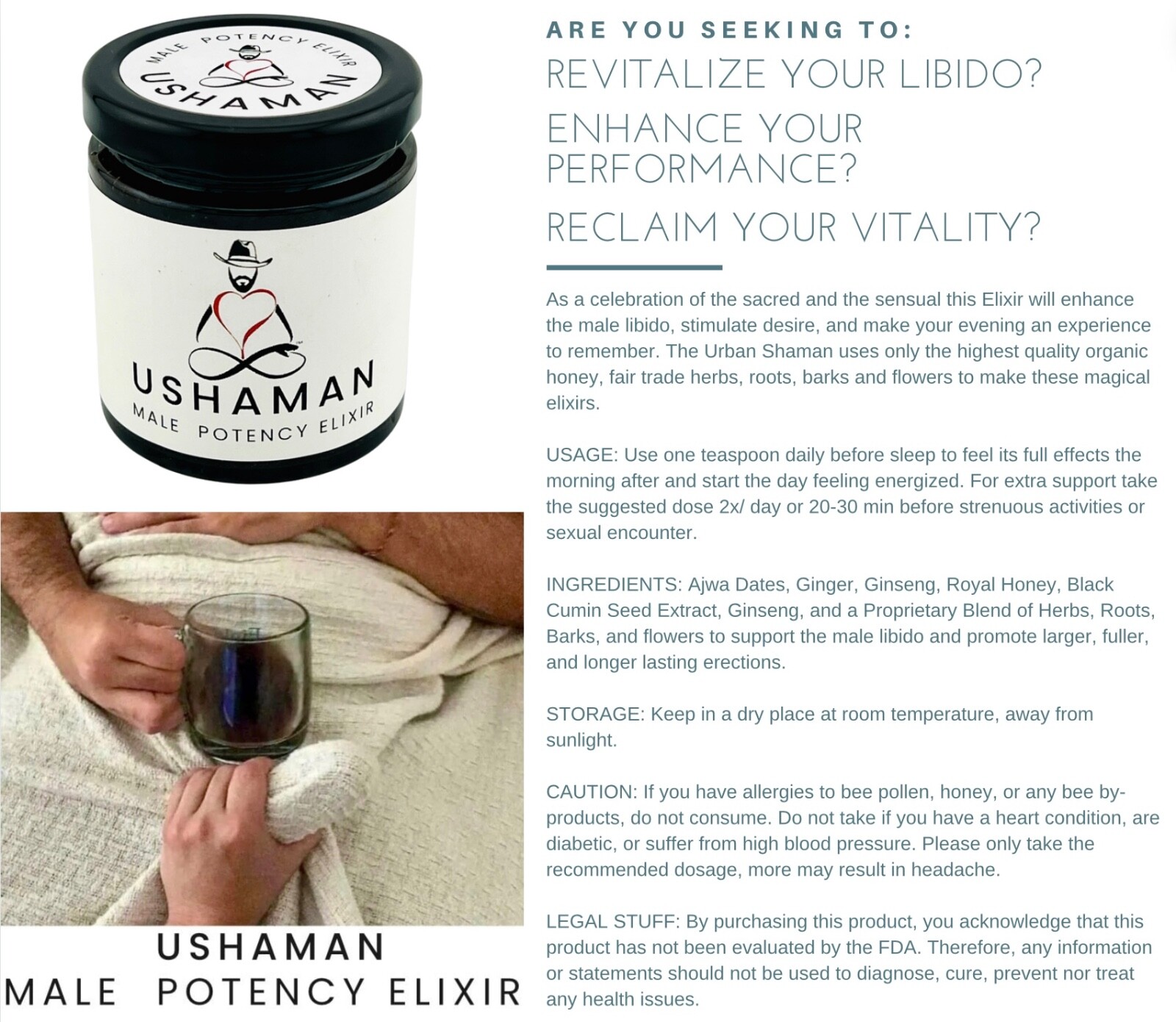 Ushaman Male Potency Elixir: Libido Booster! 🍆