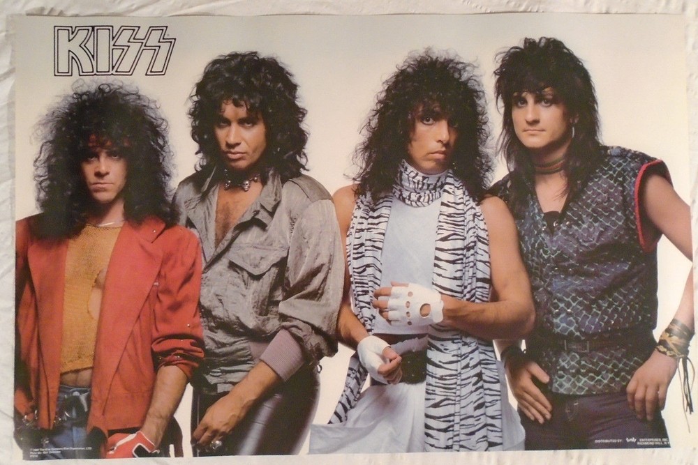 Kiss 1984 Poster Funky New Condition Gene Simmons Paul Stanley