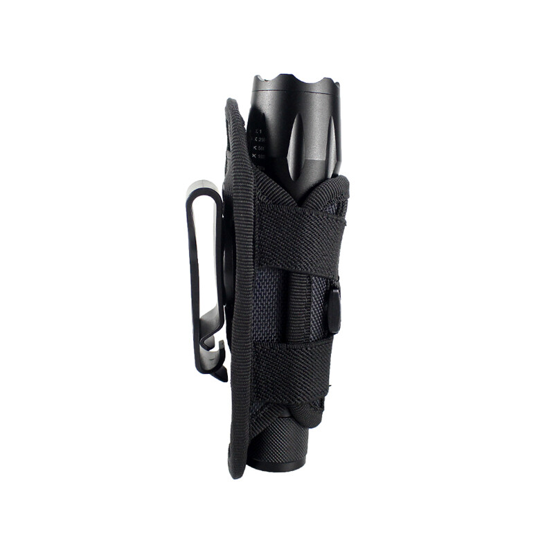 Tactical 360 Degrees Rotatable Flashlight Pouch Holster Torch Case for Belt