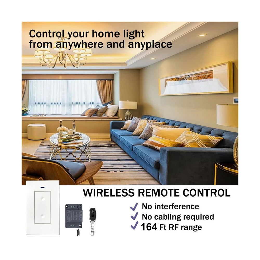 Remote Control Switch,Wireless Light Switch and Receiver Kit,16... FAST USA SHIP