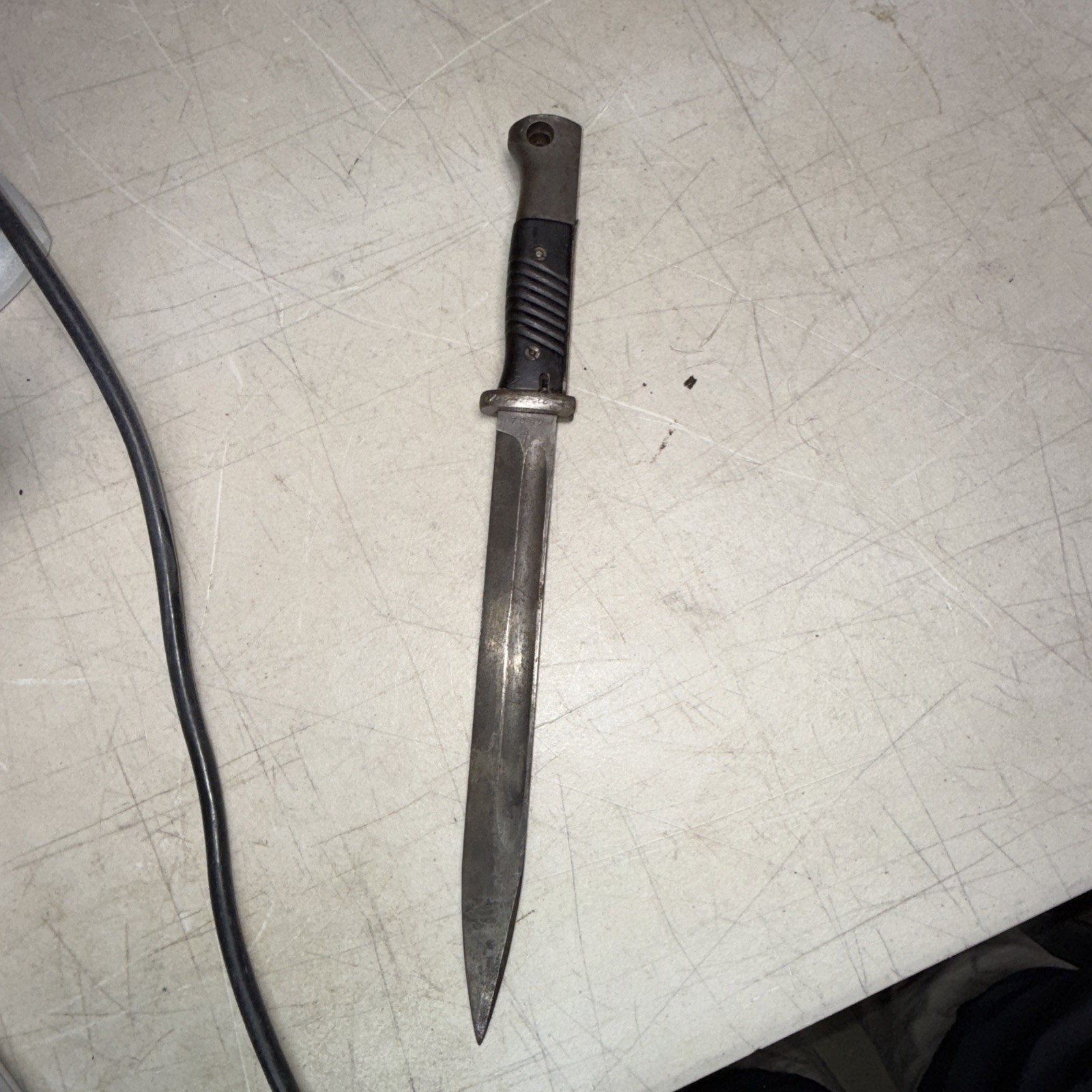 German WW2 K98 Bayonet Carl Eickhorn Mfg 1942 cof Bakelite Grips