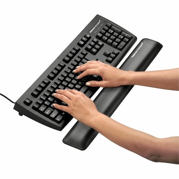 Fellowes 9175301 Wrist Rest W/Microban, Graphite