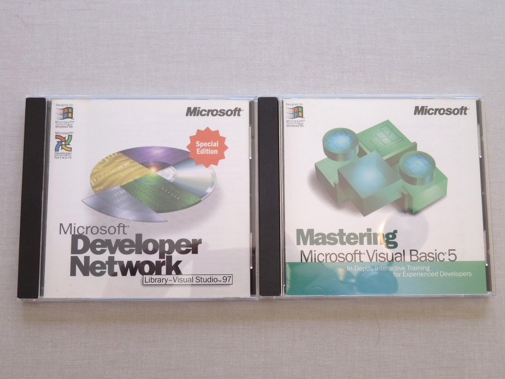 Microsoft Visual Basic 5.0 Professional Edition CD-ROM Software Open Box