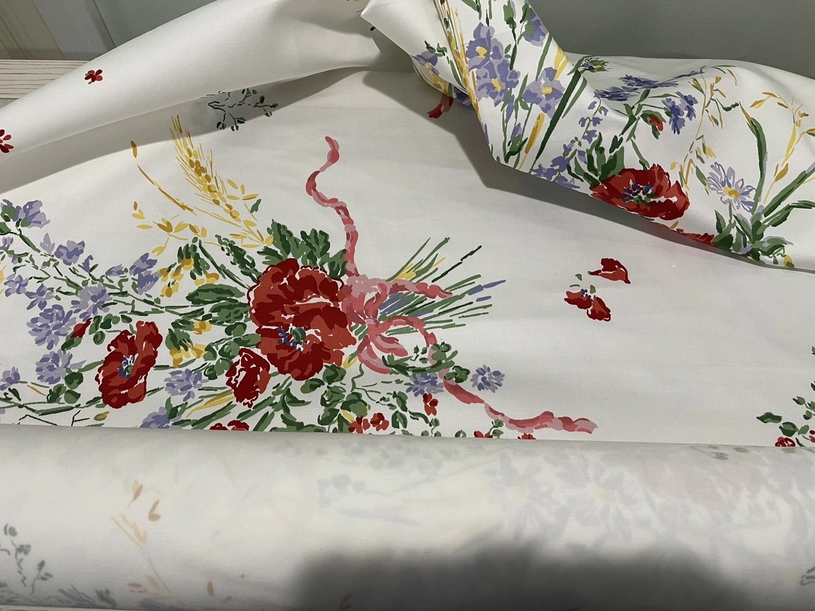 D. Porthault 100% Cotton Print 54” Fabric Projects Sateen Finish By Yard