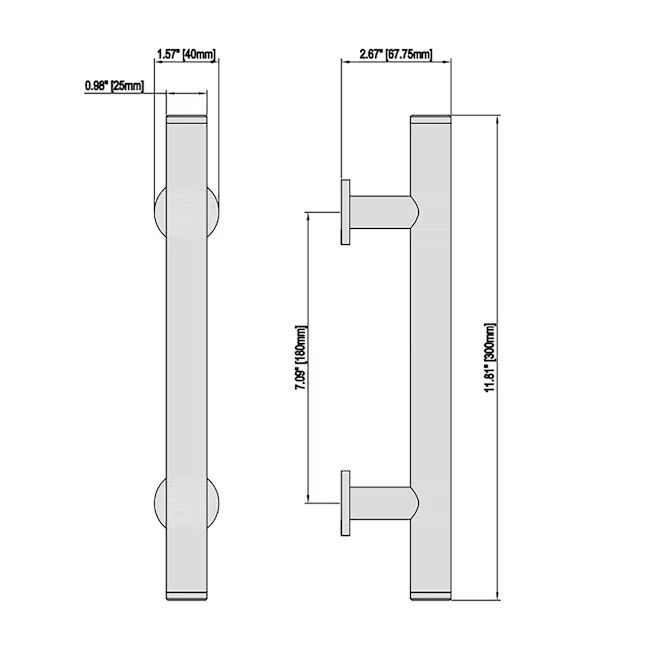 RELIABILT Soft Gold Indoor Single Barn Door Handle