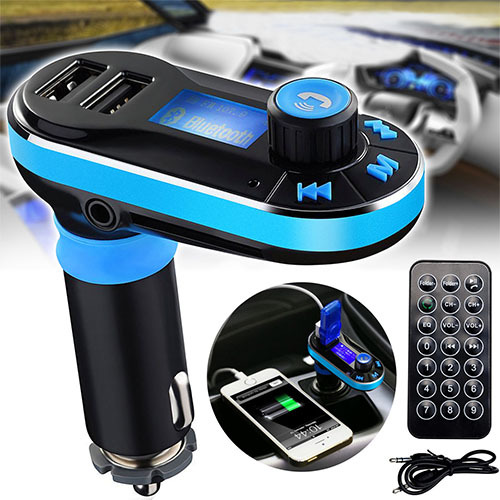 Wireless Car Kit MP3 Player FM Transmitter Radio 2 USB Ports Charger Hands free
