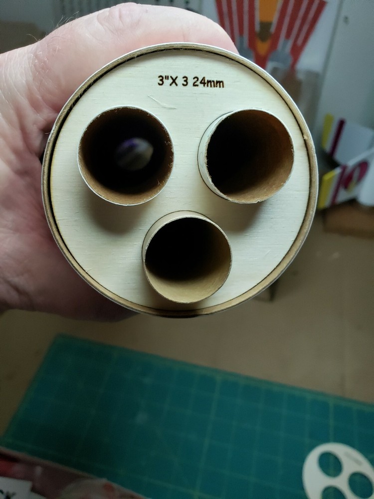 3.0" X Three 24mm Centering Ring Set For Estes model rocket kits cluster mount.