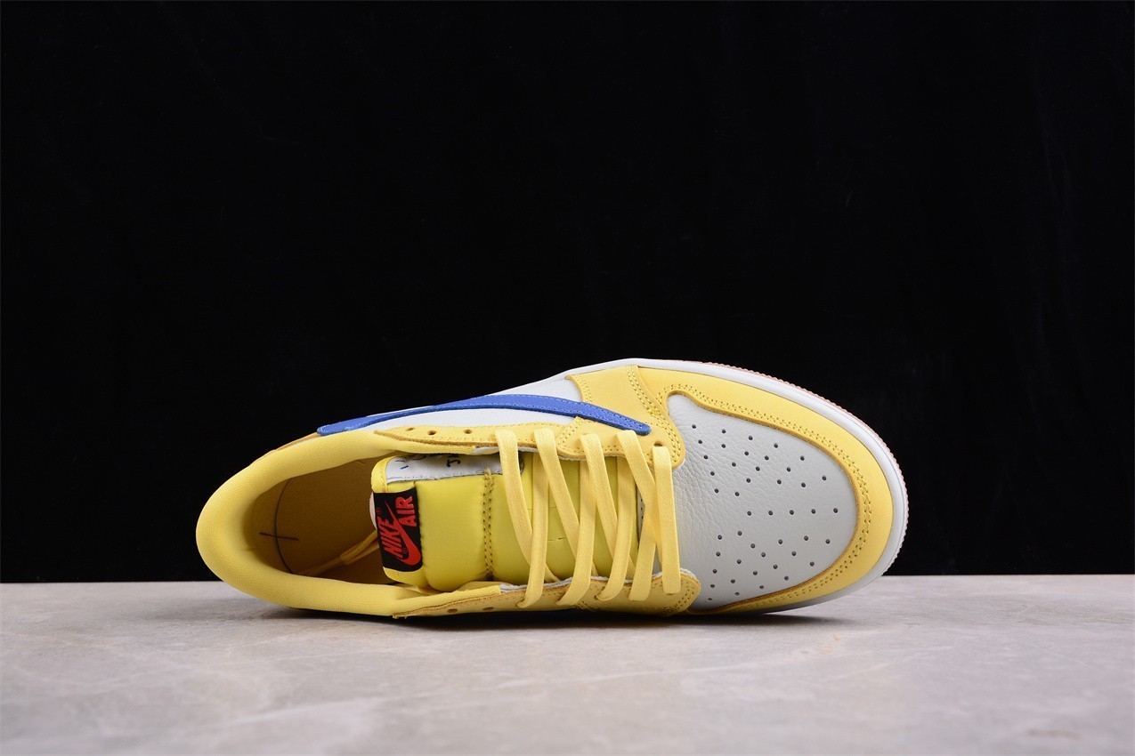 US Size 7-12 Men's Travis Scott x Jordan 1 Low OG "Canary Yellow" Sneakers