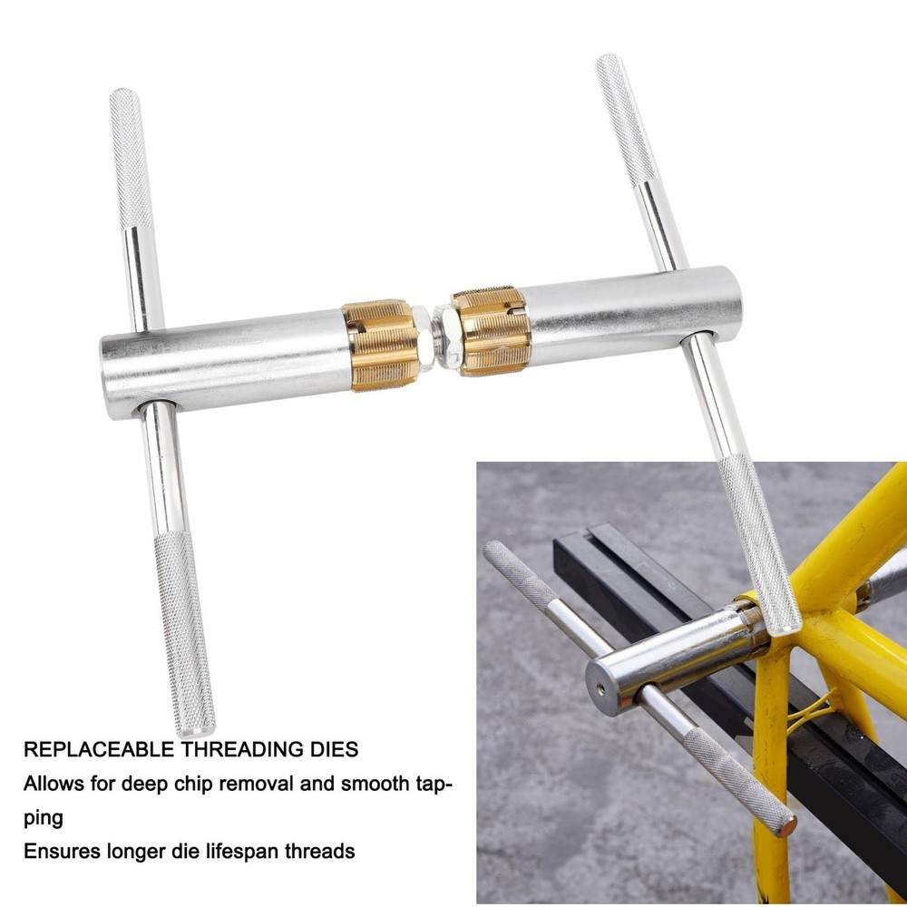 Bottom Bracket Thread Tapping Tool, Professional High Strength Replaceable Ta...