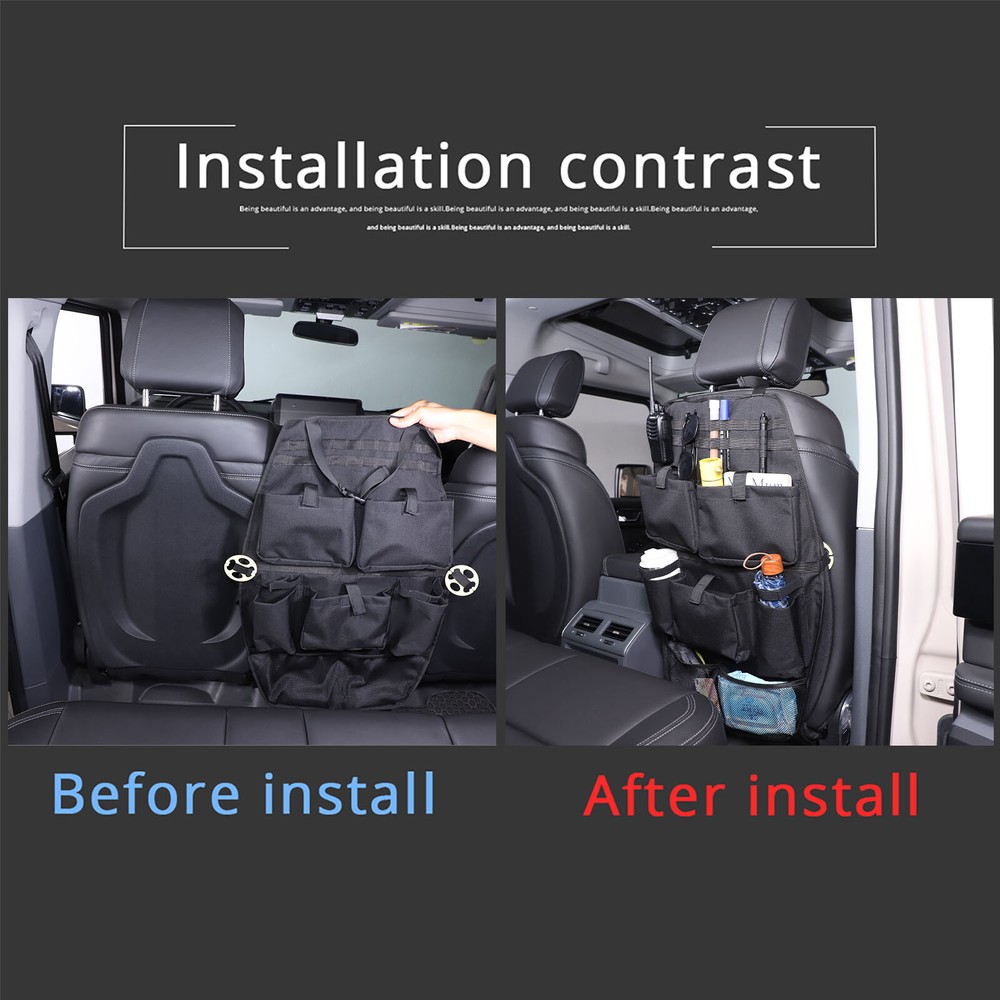 Multi Pocket Front Seat Back Storage Bag For Ineos Grenadier