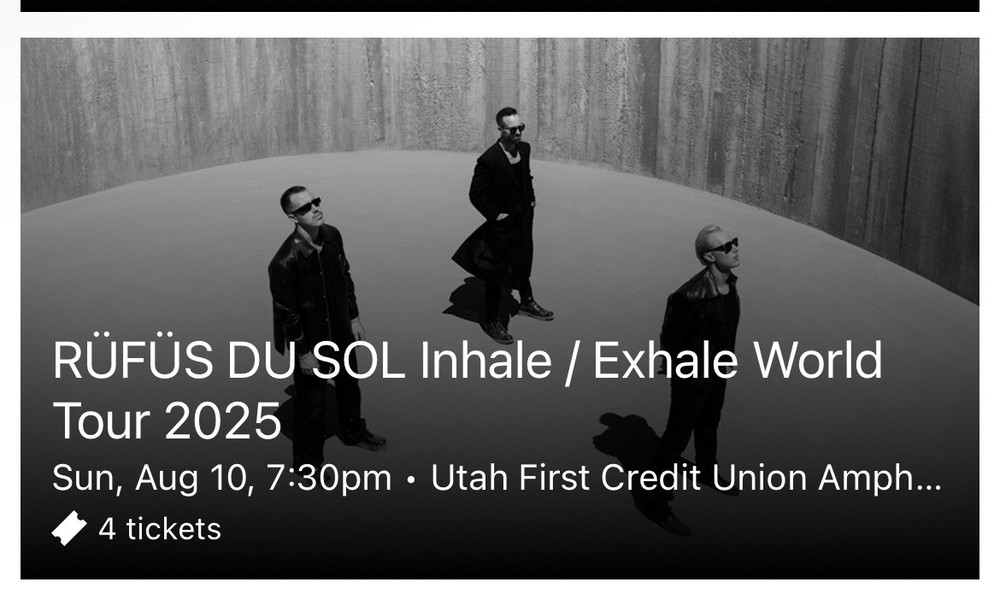 Rufus Du Sol Tickets!!! 09/10