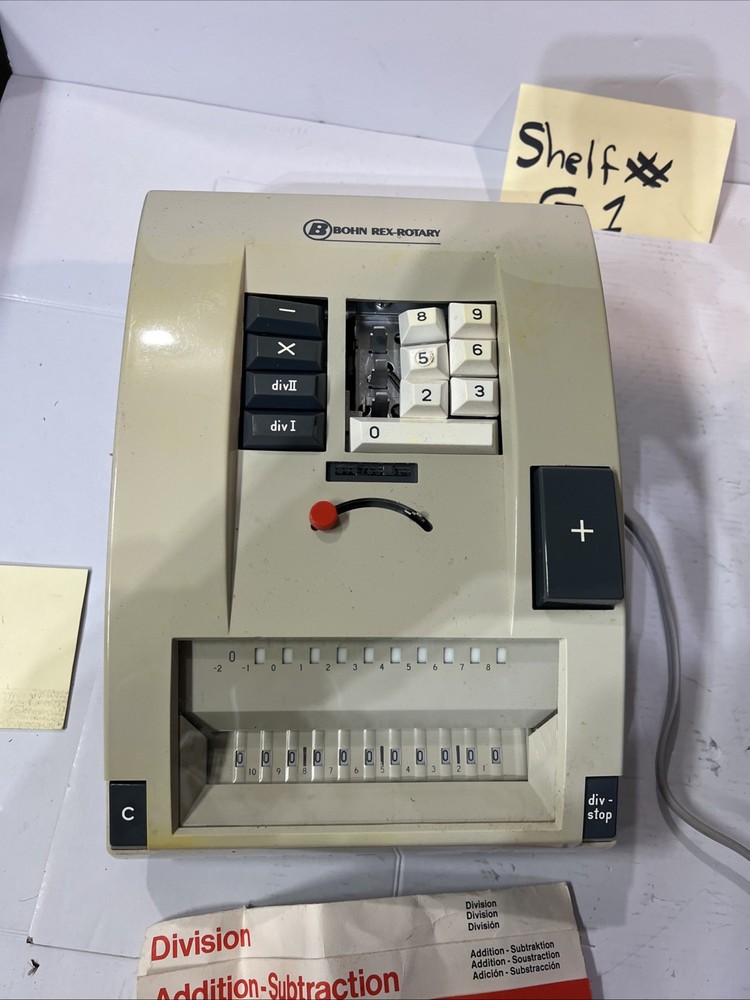 Bohn Contex Model 55 Mechanical Calculator