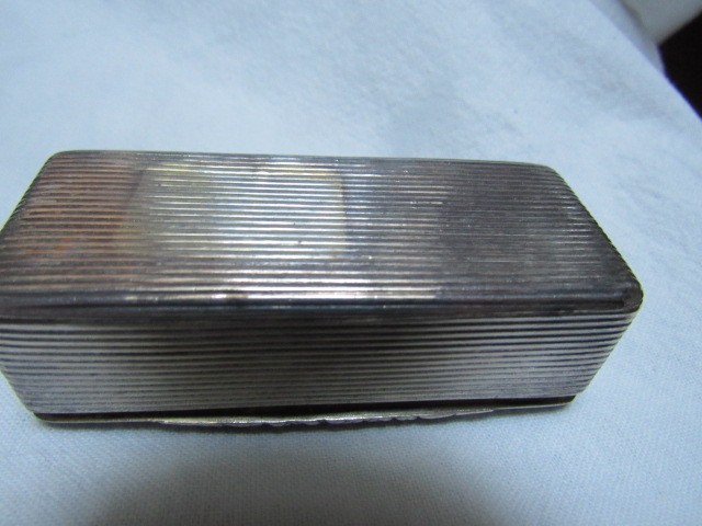 Antique Silver Snuff Box Embossed/Engraved 3”