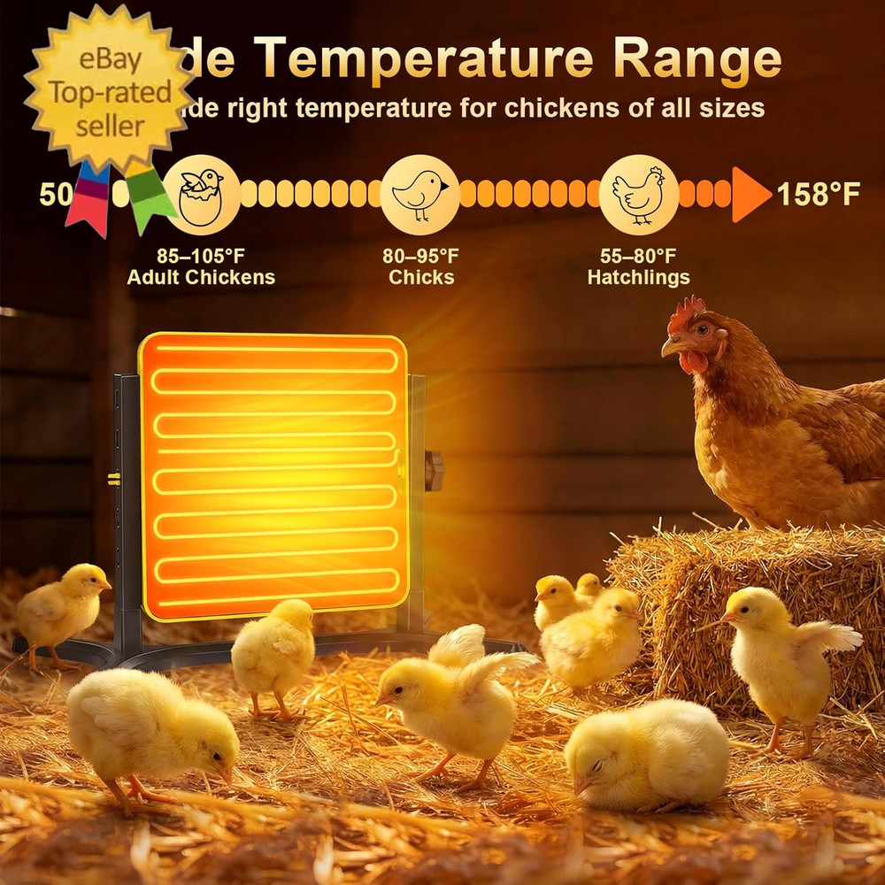 Smart Chick Brooder Plate - Energy Efficient Chick Heat Plate with Adjustable He